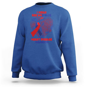 CHD Awareness Sweatshirt I Wear Red And Blue For Heart Disease Warrior CHD Month TS02 Royal Blue Printyourwear