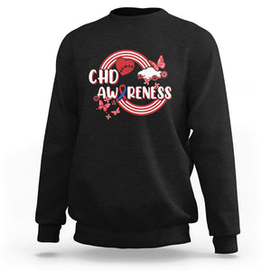 CHD Awareness Sweatshirt Rainbow Congenital Heart Defect Awareness Heart Disease TS02 Black Printyourwear