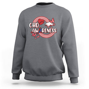 CHD Awareness Sweatshirt Rainbow Congenital Heart Defect Awareness Heart Disease TS02 Charcoal Printyourwear