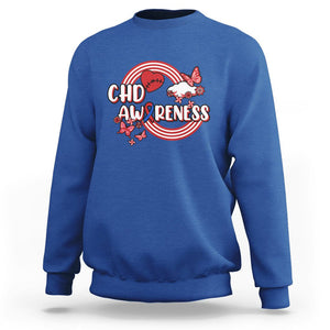 CHD Awareness Sweatshirt Rainbow Congenital Heart Defect Awareness Heart Disease TS02 Royal Blue Printyourwear