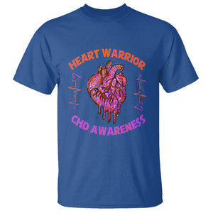 CHD Awareness T Shirt Brave Strong Resilient Heart Warrior TS02 Royal Blue Printyourwear