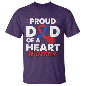 CHD Awareness T Shirt Dad Of A Heart Warrior Congenital Heart Defect Support TS02 Purple Printyourwear