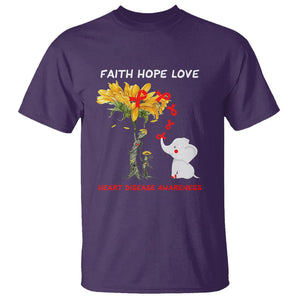 CHD Awareness T Shirt Faith Hope Love Support Heart Disease Awareness TS02 Purple Printyourwear