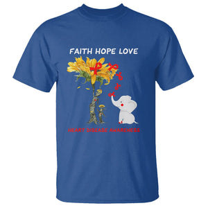 CHD Awareness T Shirt Faith Hope Love Support Heart Disease Awareness TS02 Royal Blue Printyourwear