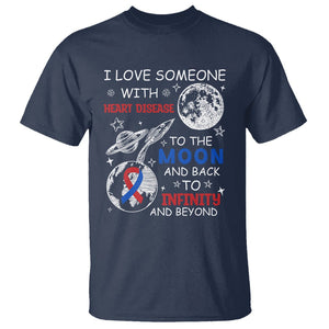 CHD Awareness T Shirt I Love Someone With Heart Disease To The Moon And Back TS02 Navy Printyourwear