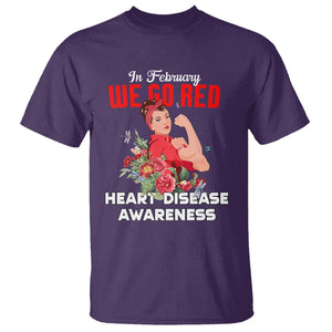 CHD Awareness T Shirt In February We Go Red American Heart Disease Awareness TS02 Purple Printyourwear