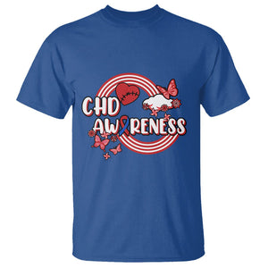 CHD Awareness T Shirt Rainbow Congenital Heart Defect Awareness Heart Disease TS02 Royal Blue Printyourwear