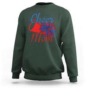 Cheerleading Sweatshirt Cheer Mom Biggest Fan Cheerleader Pom Pom TS02 Dark Forest Green Printyourwear