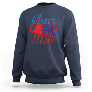 Cheerleading Sweatshirt Cheer Mom Biggest Fan Cheerleader Pom Pom TS02 Navy Printyourwear