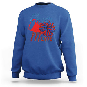 Cheerleading Sweatshirt Cheer Mom Biggest Fan Cheerleader Pom Pom TS02 Royal Blue Printyourwear