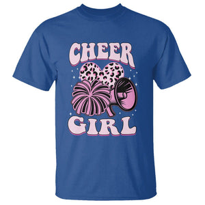 Cheerleading T Shirt Cheer Girl Pink Leopard Cheerleader TS02 Royal Blue Printyourwear