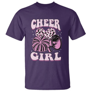 Cheerleading T Shirt Cheer Girl Pink Leopard Cheerleader TS02 Purple Printyourwear