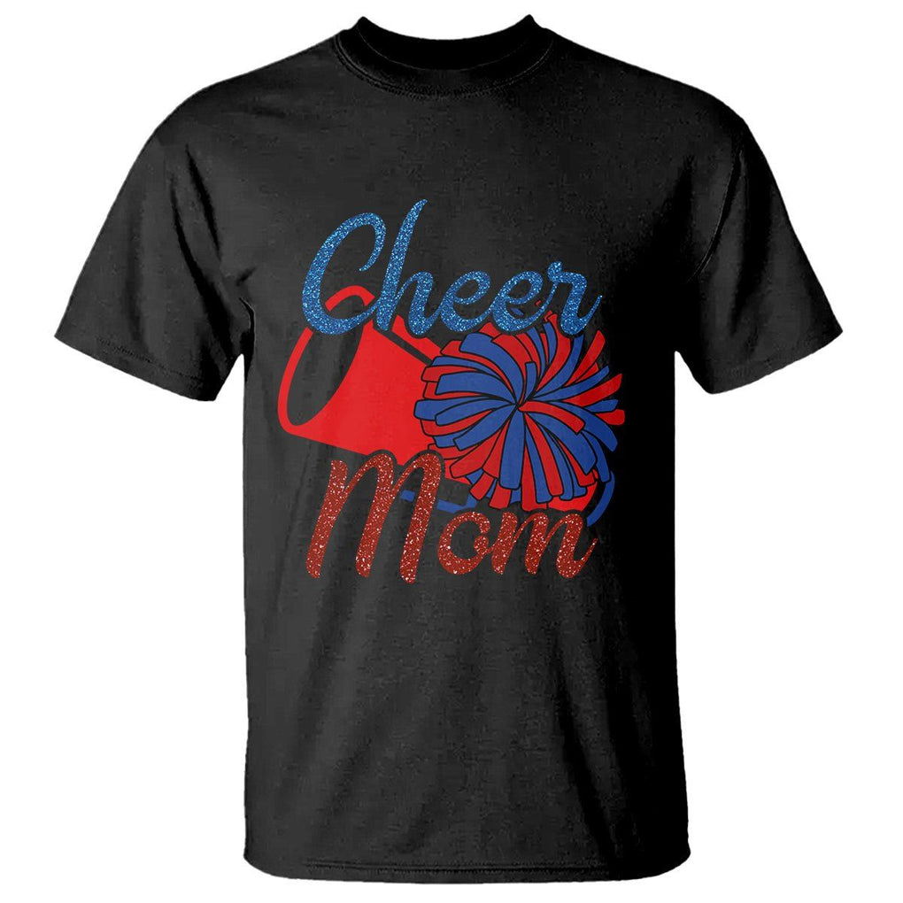 Cheerleading T Shirt Cheer Mom Biggest Fan Cheerleader Pom Pom TS02 Black Printyourwear