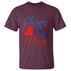 Cheerleading T Shirt Cheer Mom Biggest Fan Cheerleader Pom Pom TS02 Maroon Printyourwear