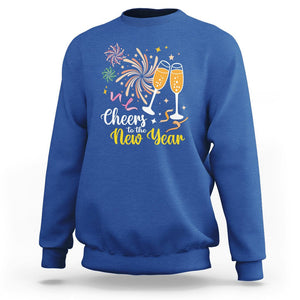 Cheers To A Happy New Year Eve Party Sweatshirt TS09 Royal Blue Printyourwear