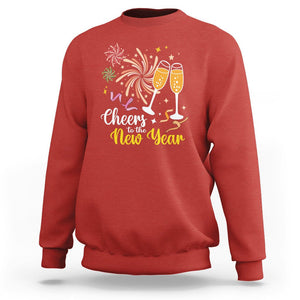 Cheers To A Happy New Year Eve Party Sweatshirt TS09 Red Printyourwear