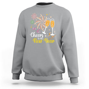 Cheers To A Happy New Year Eve Party Sweatshirt TS09 Sport Gray Printyourwear