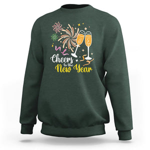 Cheers To A Happy New Year Eve Party Sweatshirt TS09 Dark Forest Green Printyourwear