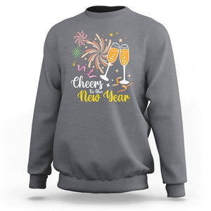 Cheers To A Happy New Year Eve Party Sweatshirt TS09 Charcoal Printyourwear