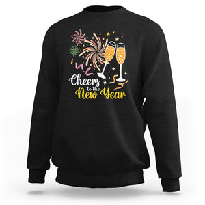 Cheers To A Happy New Year Eve Party Sweatshirt TS09 Black Printyourwear