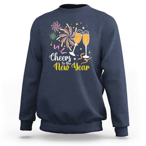 Cheers To A Happy New Year Eve Party Sweatshirt TS09 Navy Printyourwear