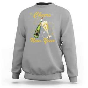 Cheers To A Happy New Year Eve Party Sweatshirt TS09 Sport Gray Printyourwear