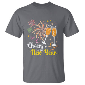 Cheers To A Happy New Year Eve Party T Shirt TS09 Charcoal Printyourwear