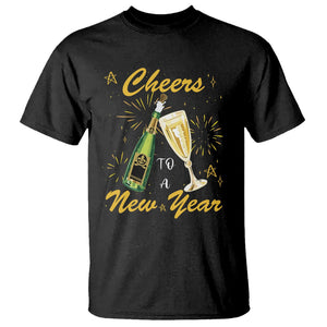 Cheers To A Happy New Year Eve Party T Shirt TS09 Black Printyourwear