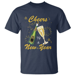 Cheers To A Happy New Year Eve Party T Shirt TS09 Navy Printyourwear