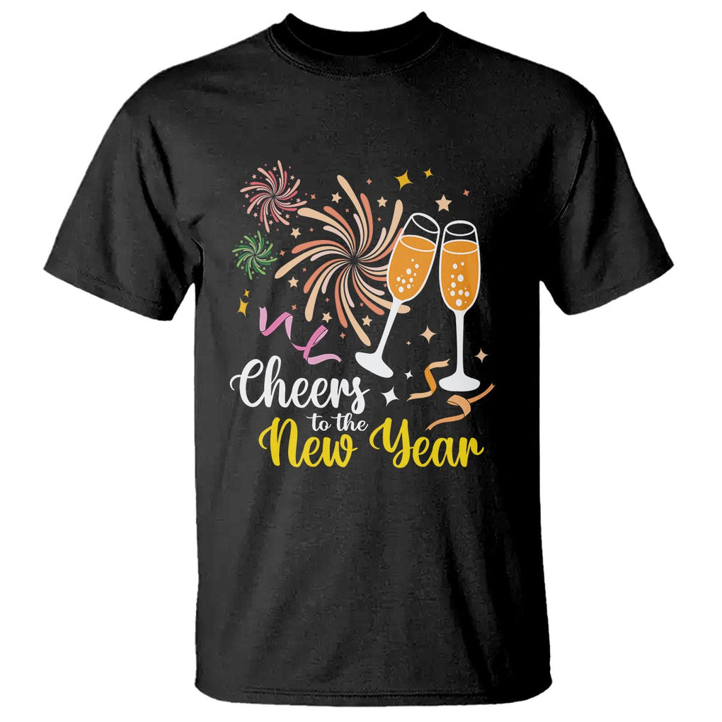 Cheers To A Happy New Year Eve Party T Shirt TS09 Black Printyourwear