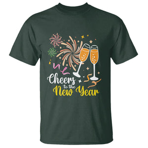 Cheers To A Happy New Year Eve Party T Shirt TS09 Dark Forest Green Printyourwear