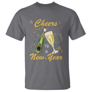 Cheers To A Happy New Year Eve Party T Shirt TS09 Charcoal Printyourwear