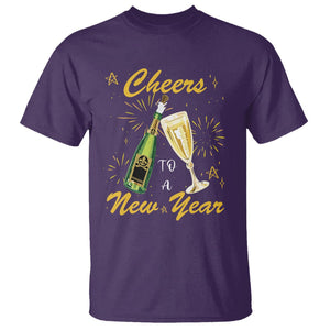 Cheers To A Happy New Year Eve Party T Shirt TS09 Purple Printyourwear