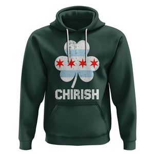 Chicago St Patrick's Day Hoodie Chirish American Irish South Side Pride Shamrock TS02 Dark Forest Green Printyourwear