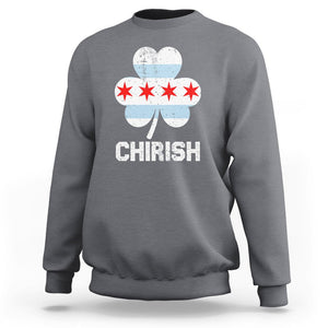 Chicago St Patrick's Day Sweatshirt Chirish American Irish South Side Pride Shamrock TS02 Charcoal Printyourwear