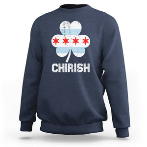 Chicago St Patrick's Day Sweatshirt Chirish American Irish South Side Pride Shamrock TS02 Navy Printyourwear