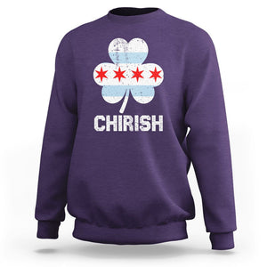 Chicago St Patrick's Day Sweatshirt Chirish American Irish South Side Pride Shamrock TS02 Purple Printyourwear