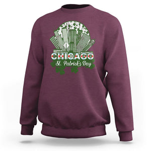 Chicago St Patrick's Day Sweatshirt South Side Irish American Pride TS02 Maroon Printyourwear