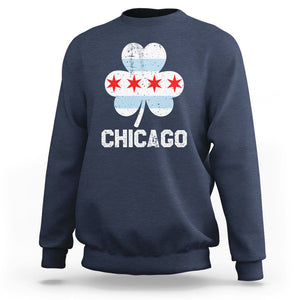 Chicago St Patrick's Day Sweatshirt South Side Irish Pride Shamrock TS02 Navy Printyourwear