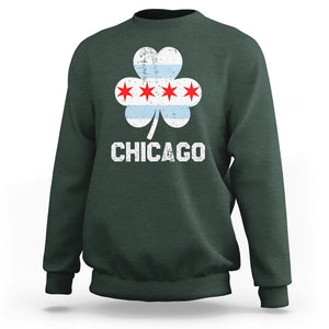 Chicago St Patrick's Day Sweatshirt South Side Irish Pride Shamrock TS02 Dark Forest Green Printyourwear