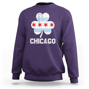 Chicago St Patrick's Day Sweatshirt South Side Irish Pride Shamrock TS02 Purple Printyourwear