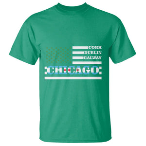 Chicago St Patrick's Day T Shirt Cork Dublin Galway South Side Irish Flag TS02 Irish Green Printyourwear