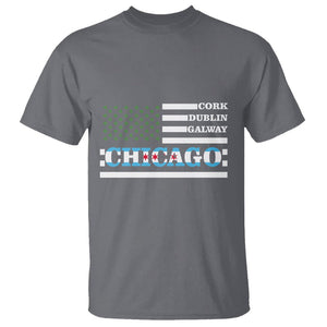 Chicago St Patrick's Day T Shirt Cork Dublin Galway South Side Irish Flag TS02 Charcoal Printyourwear