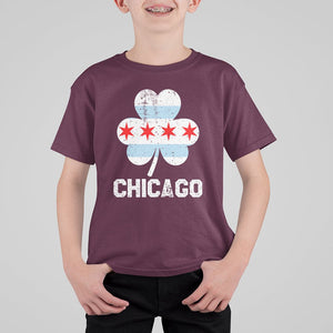 Chicago St Patrick's Day T Shirt For Kid South Side Irish Pride Shamrock TS02 Maroon Printyourwear