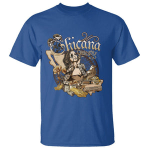 Chicana Mexico Cholo Mexican American Latina T Shirt TS09 Royal Blue Printyourwear