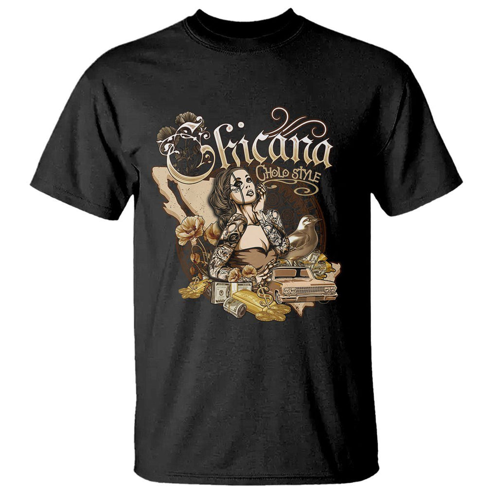 Chicana Mexico Cholo Mexican American Latina T Shirt TS09 Black Printyourwear