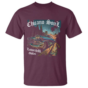 Chicano Soul Lowrider Oldies Mexican Cholo T Shirt TS09 Maroon Printyourwear