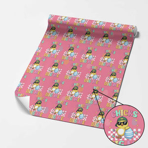Chicks Dig Me Wrapping Paper Roll Funny Easter Chick TS14 Pink Print Your Wear