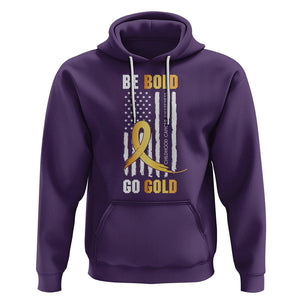 Childhood Cancer Awareness Hoodie Childhood Be Bold Go Gold US Flag TS02 Purple Printyourwear