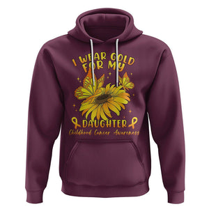 Childhood Cancer Awareness Hoodie I Wear Gold For My Daughter TS02 Maroon Printyourwear